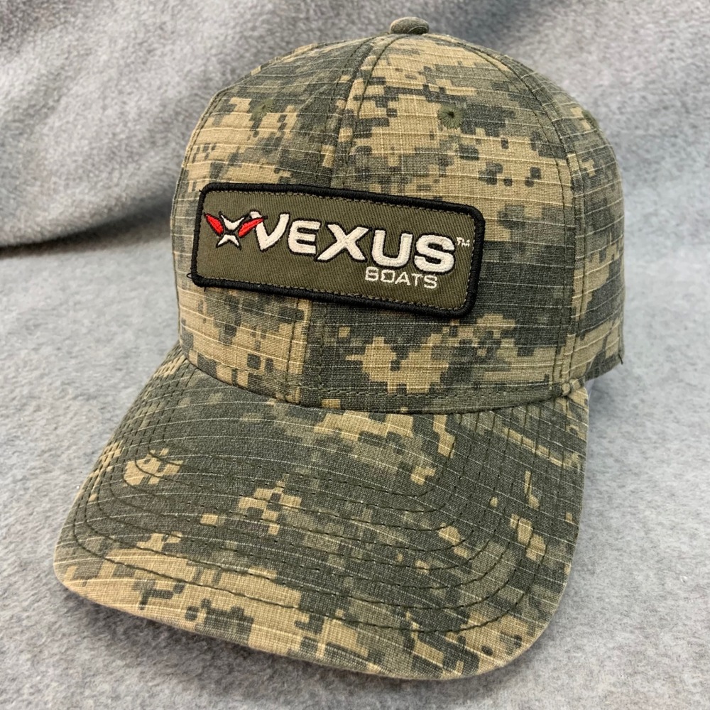 Vexus Boats Patch Mens Green Topwater Brand Digital Camo Hat Adjustable OSFM